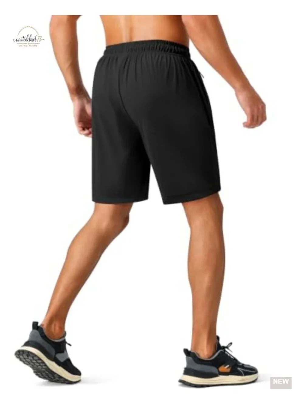Men's Quick Dry Athletic Shorts with Zipper Pockets 7 Inch Inseam